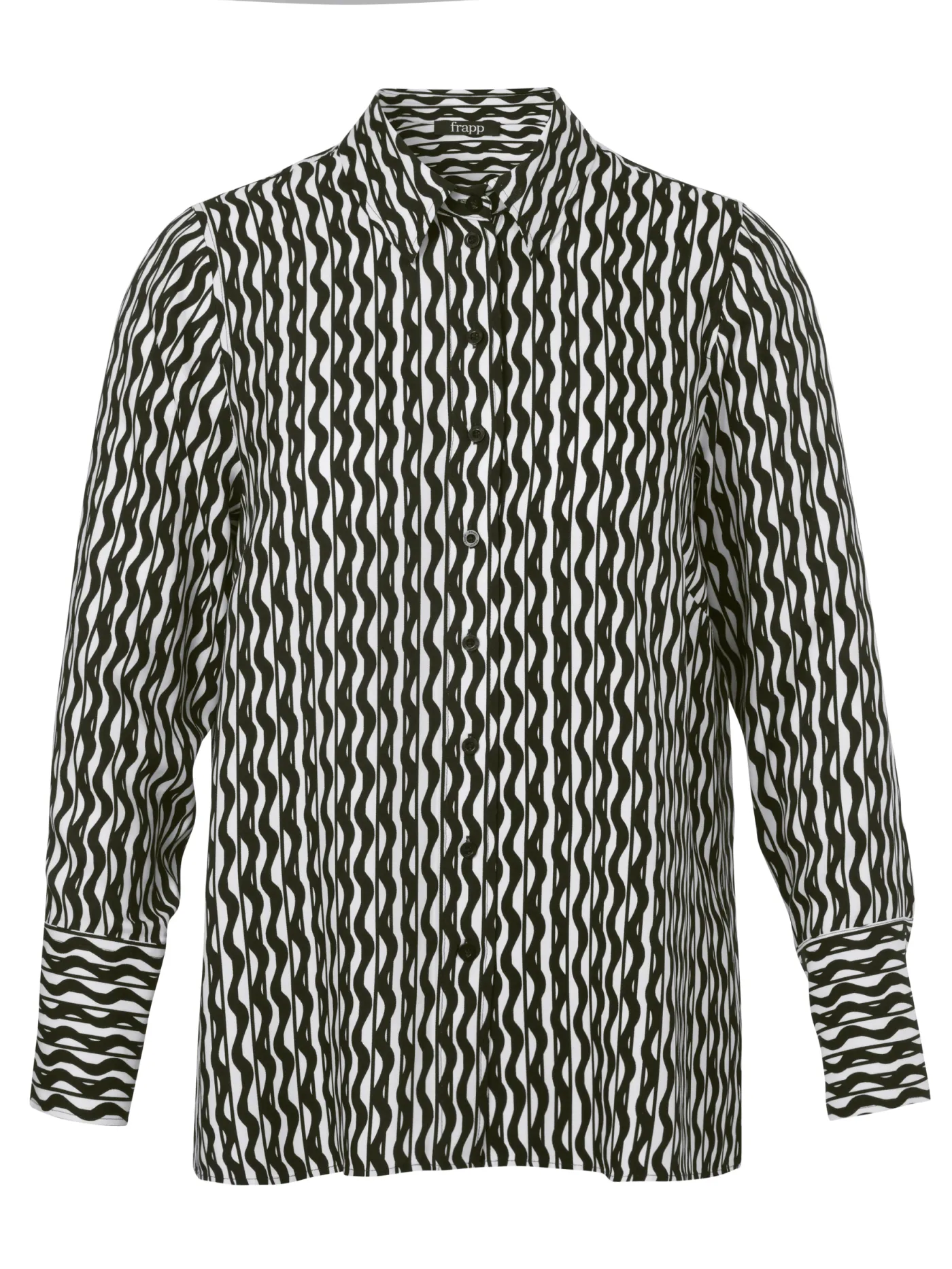 Bluse Hemdkragen 1/1 Arm Druck