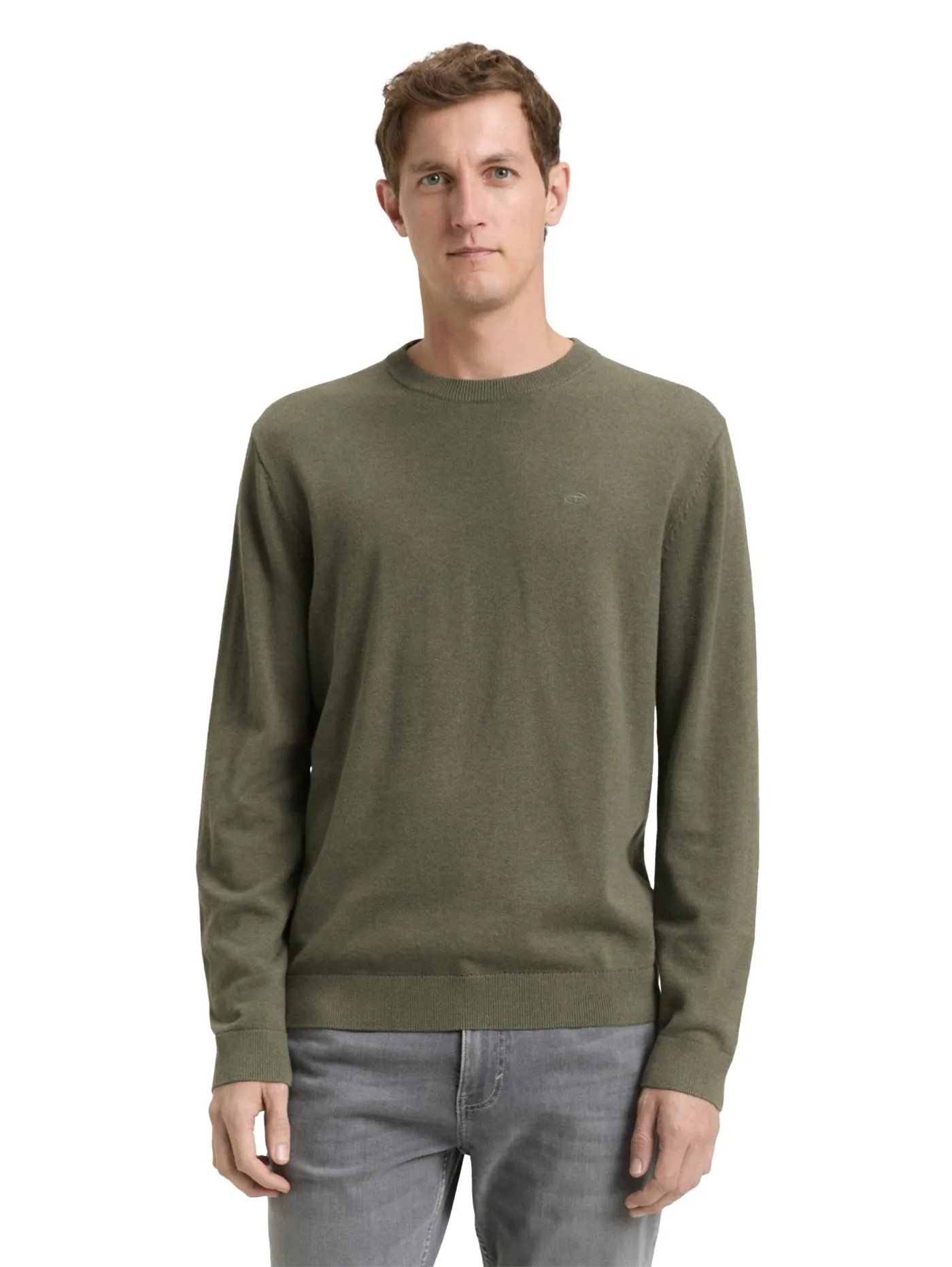 Basic Strickpullover aus Baumwolle