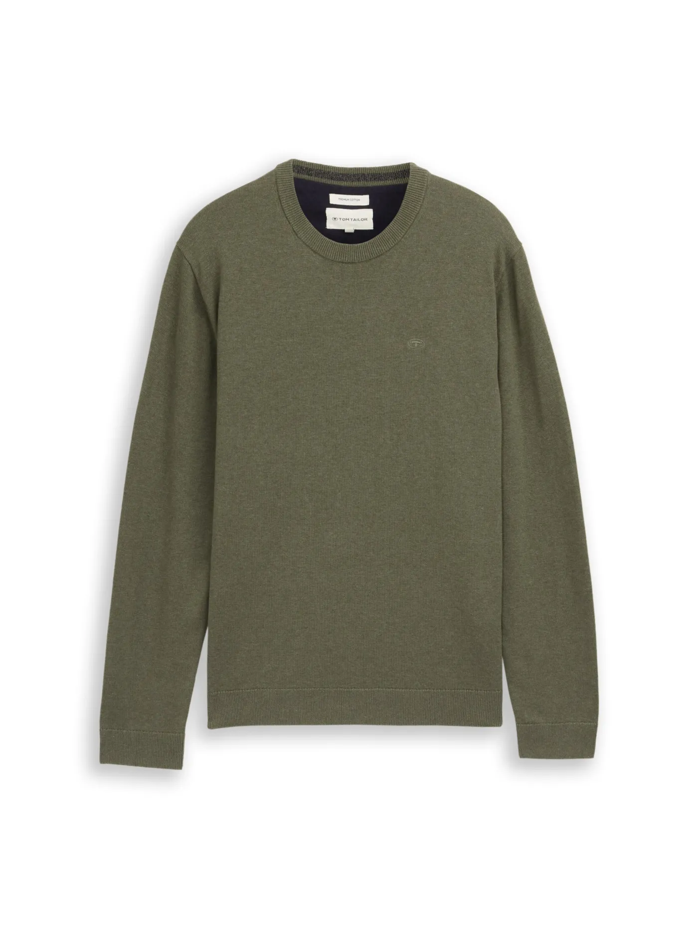 Basic Strickpullover aus Baumwolle