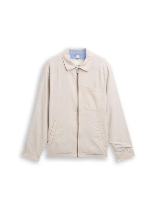 Hemdjacke mit Leinenanteil