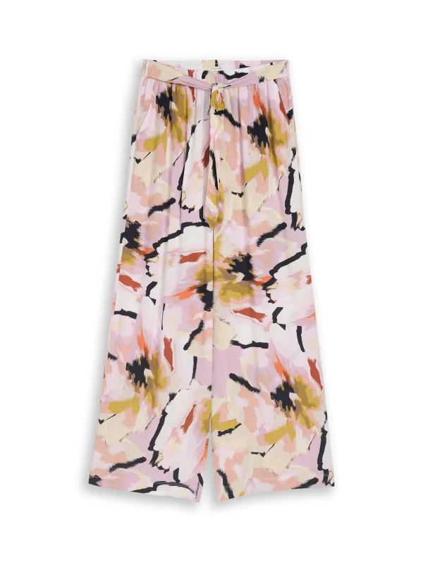 Loose Fit Palazzo Hose mit Muster