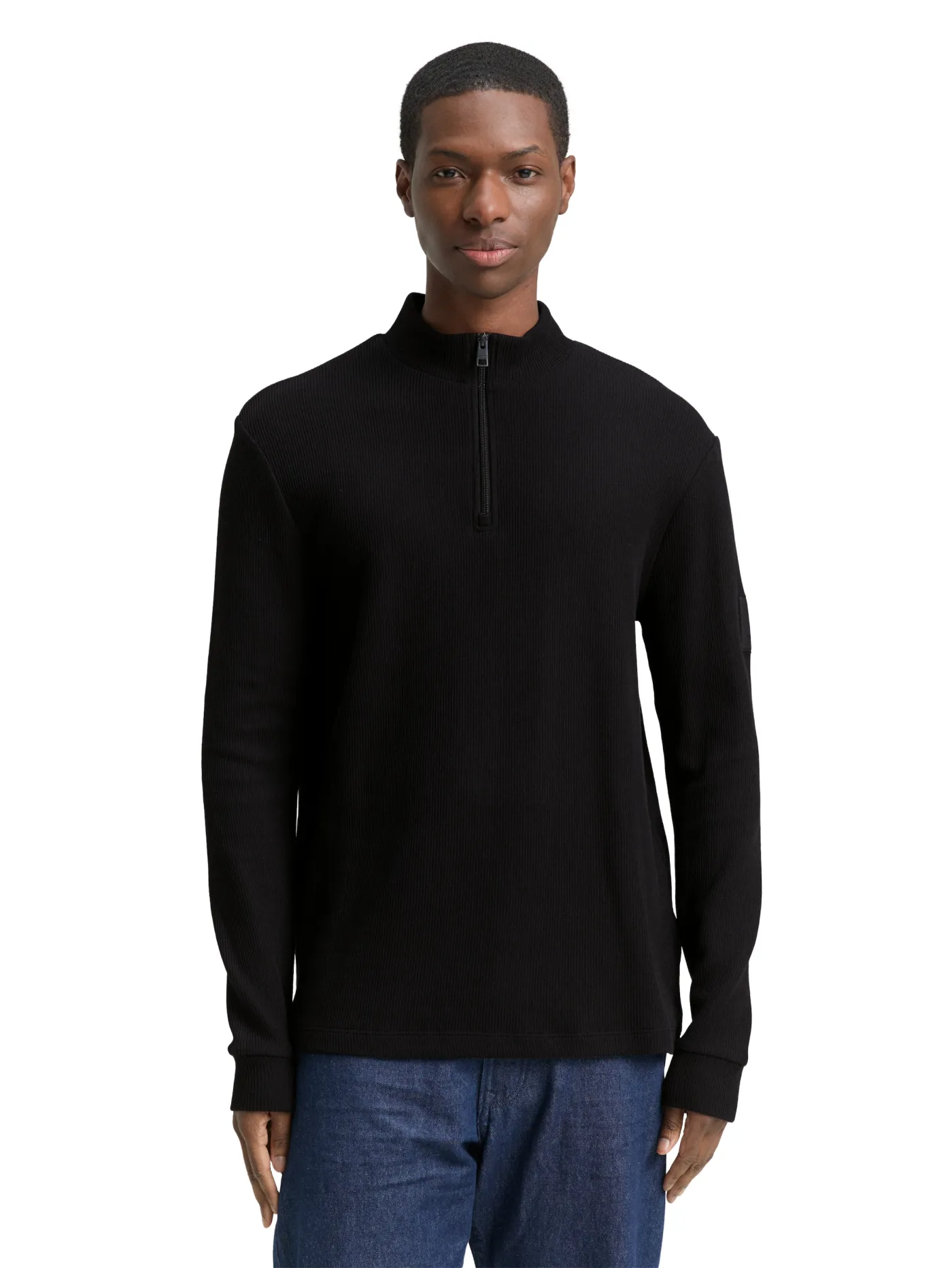 Troyer Langarmshirt mit Rippstruktur