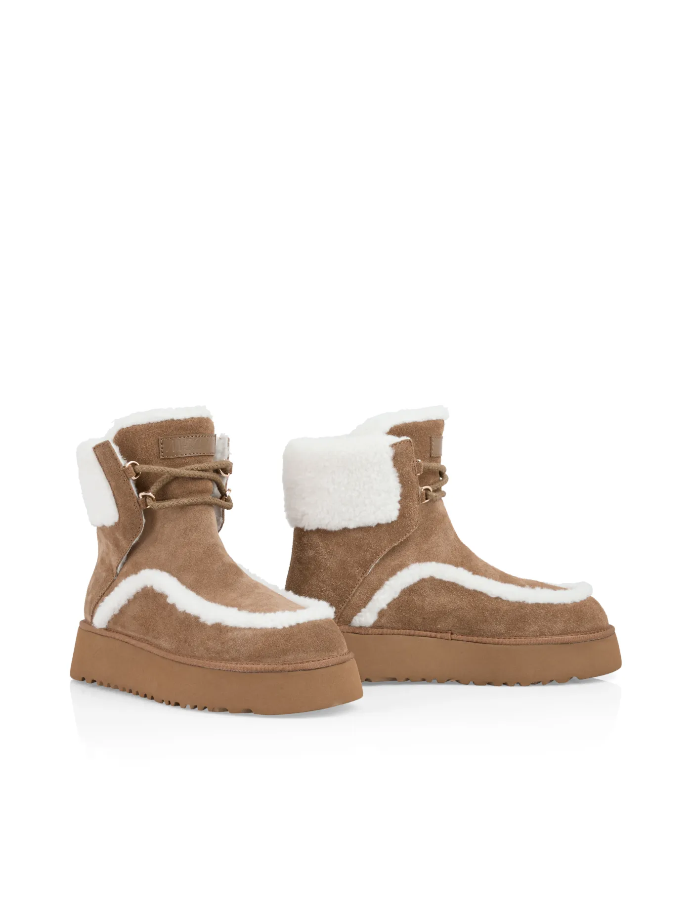 Plateau-Stiefelette mit Schnürung