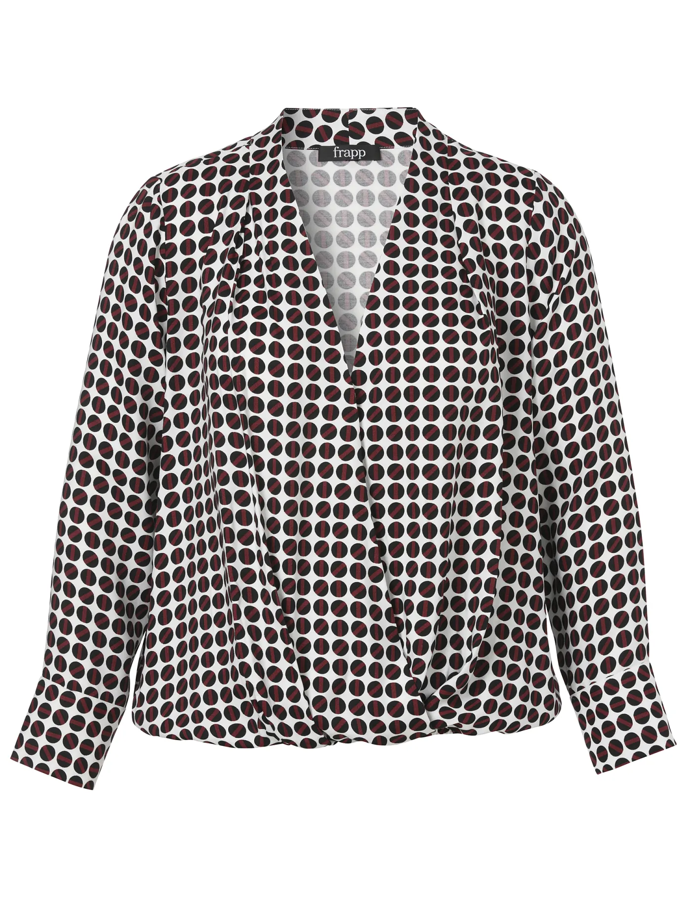 Bluse V-Ausschnitt 1/1 Arm Druck