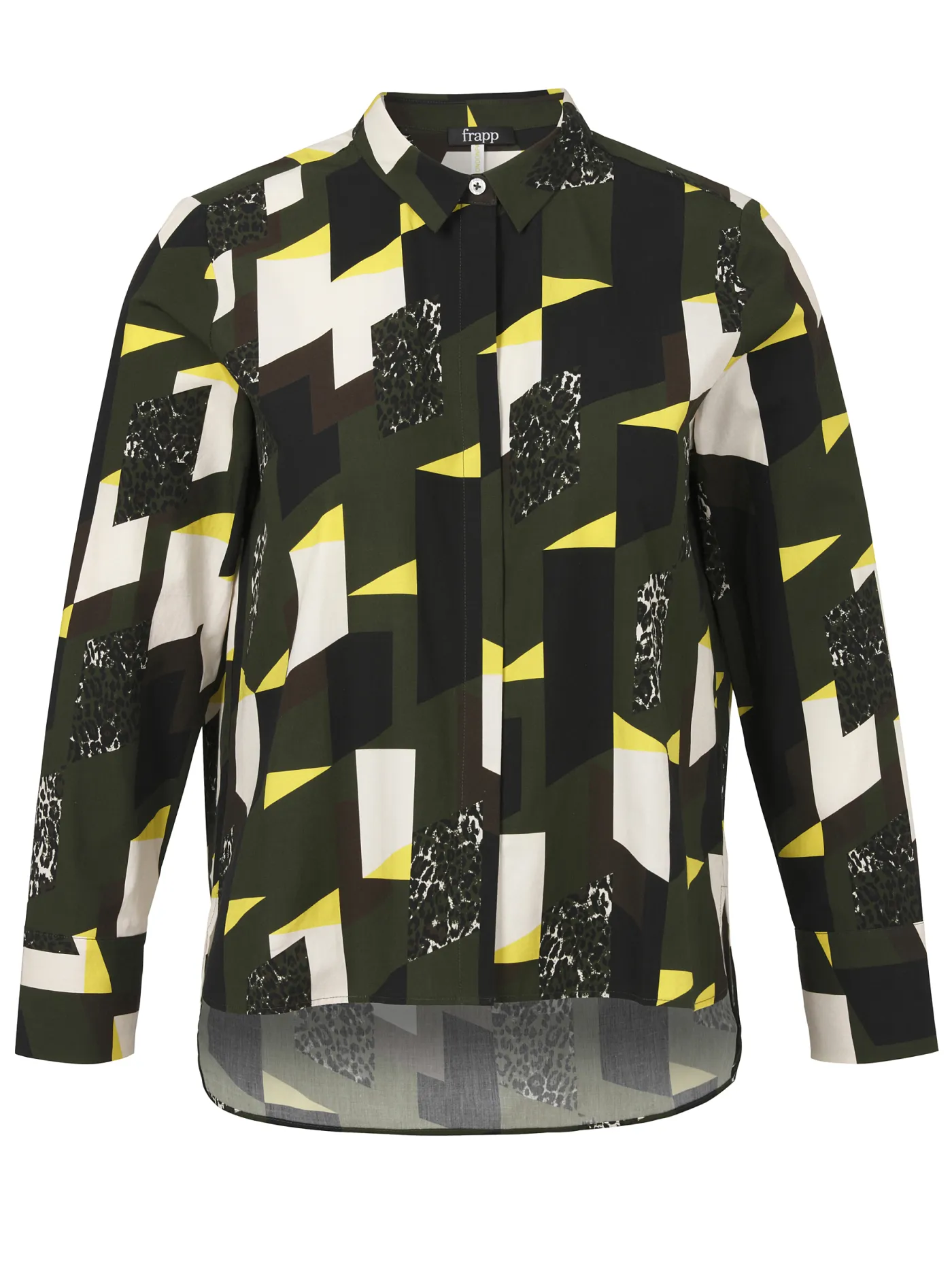 Bluse Hemdkragen 1/1 Arm Druck