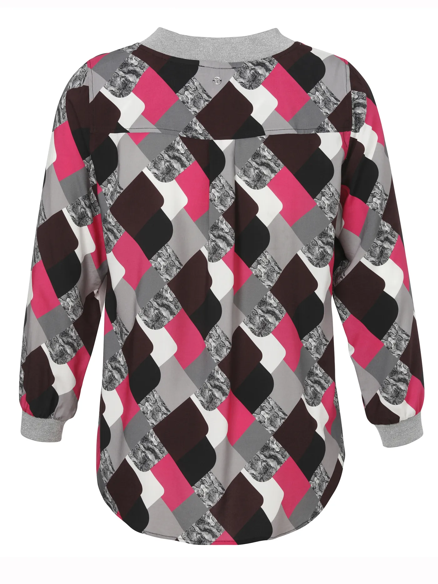 Bluse V-Ausschnitt 1/1 Arm Druck