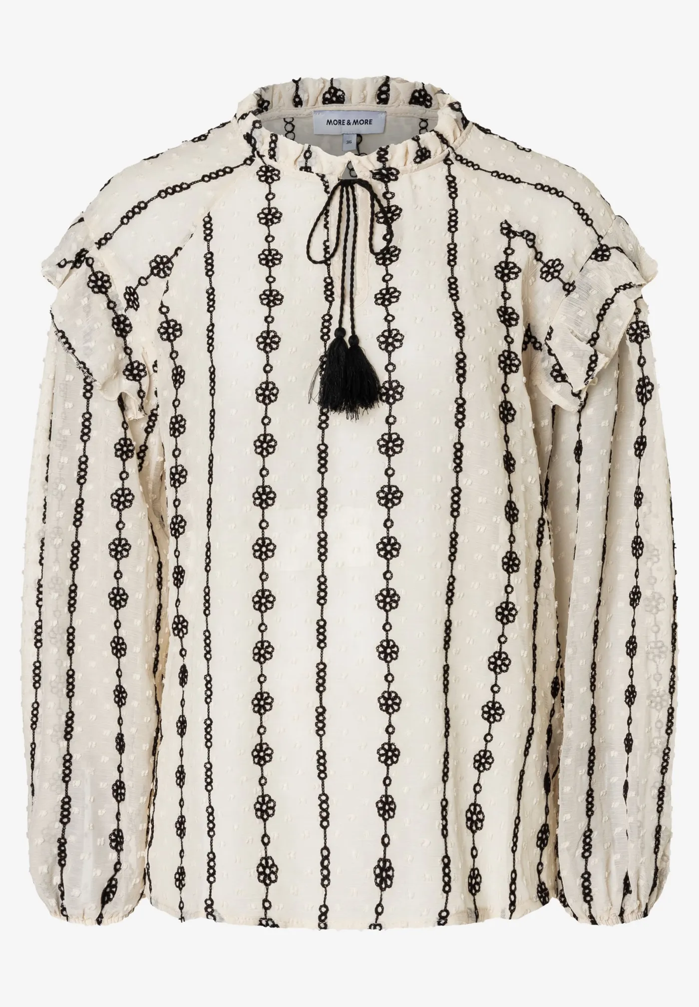 bestickte Chiffonbluse