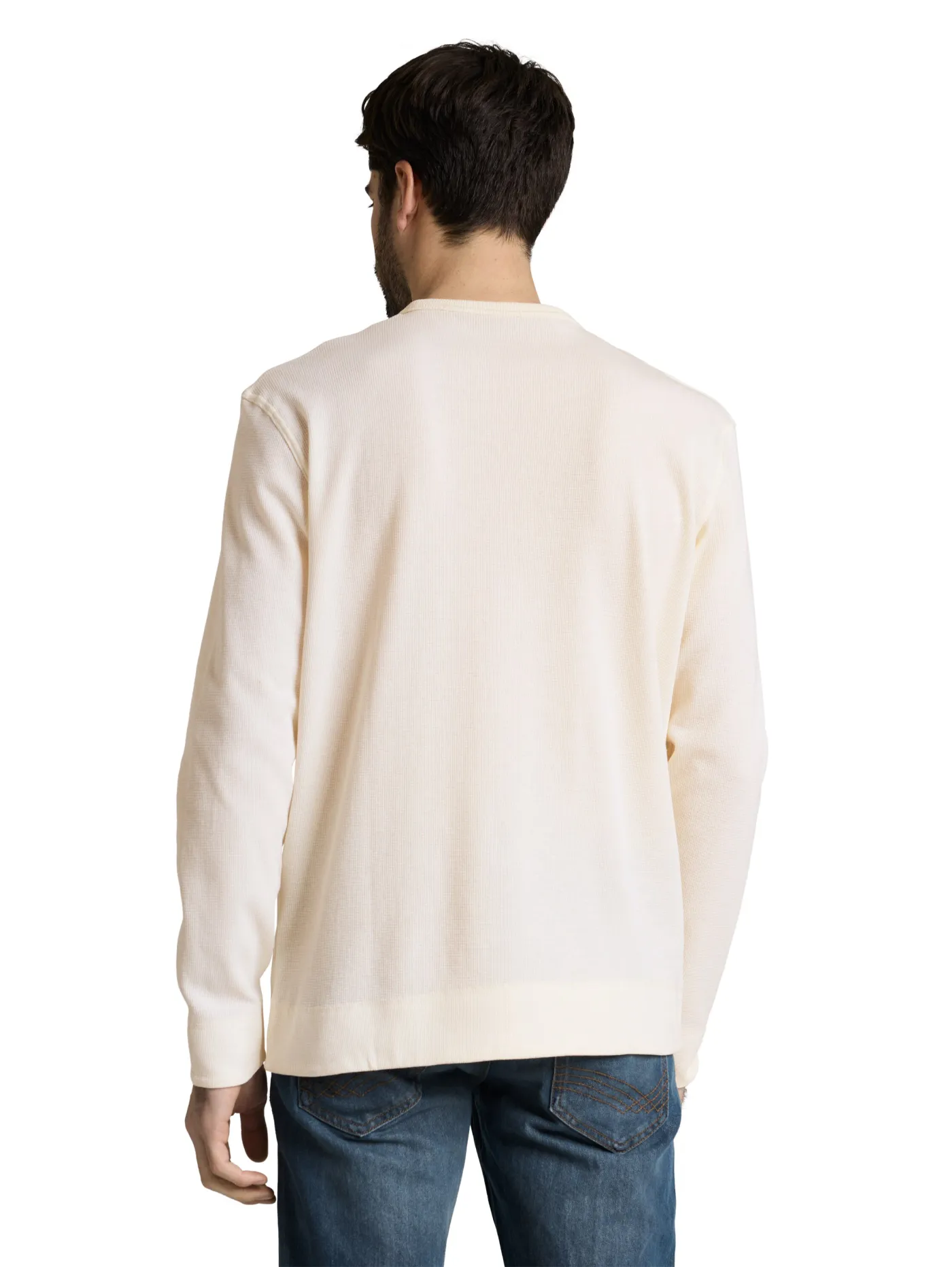 Langarmshirt mit Waffelstruktur