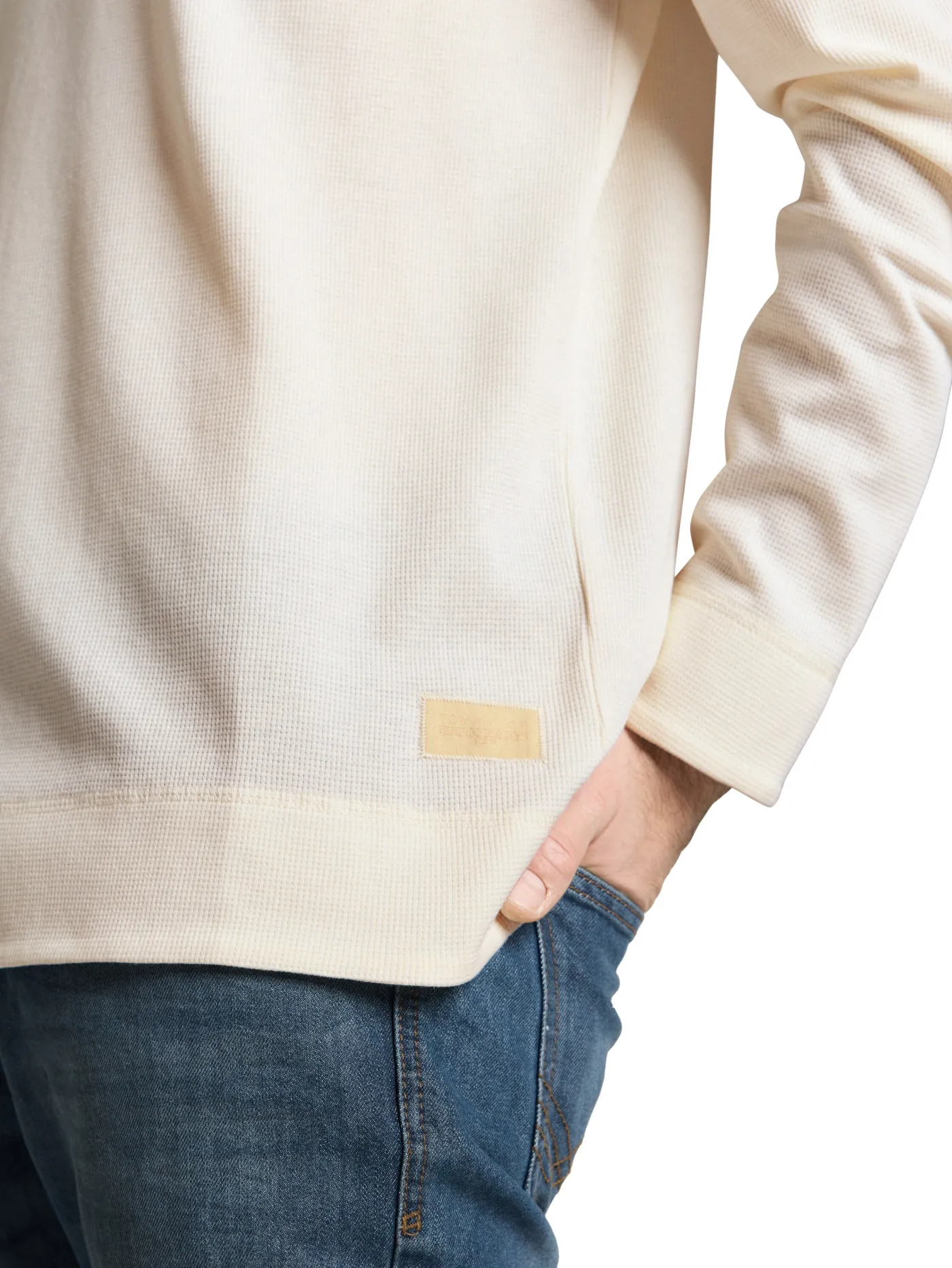 Langarmshirt mit Waffelstruktur