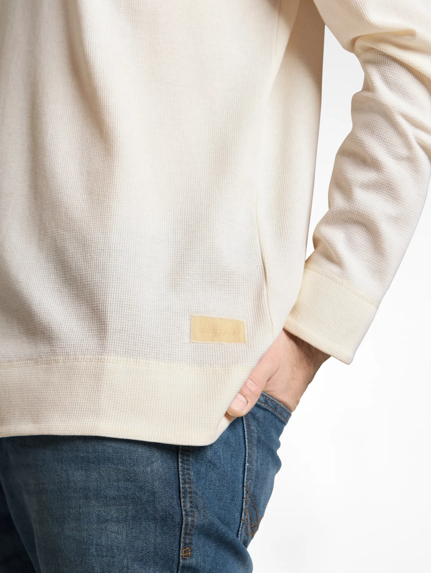 Langarmshirt mit Waffelstruktur
