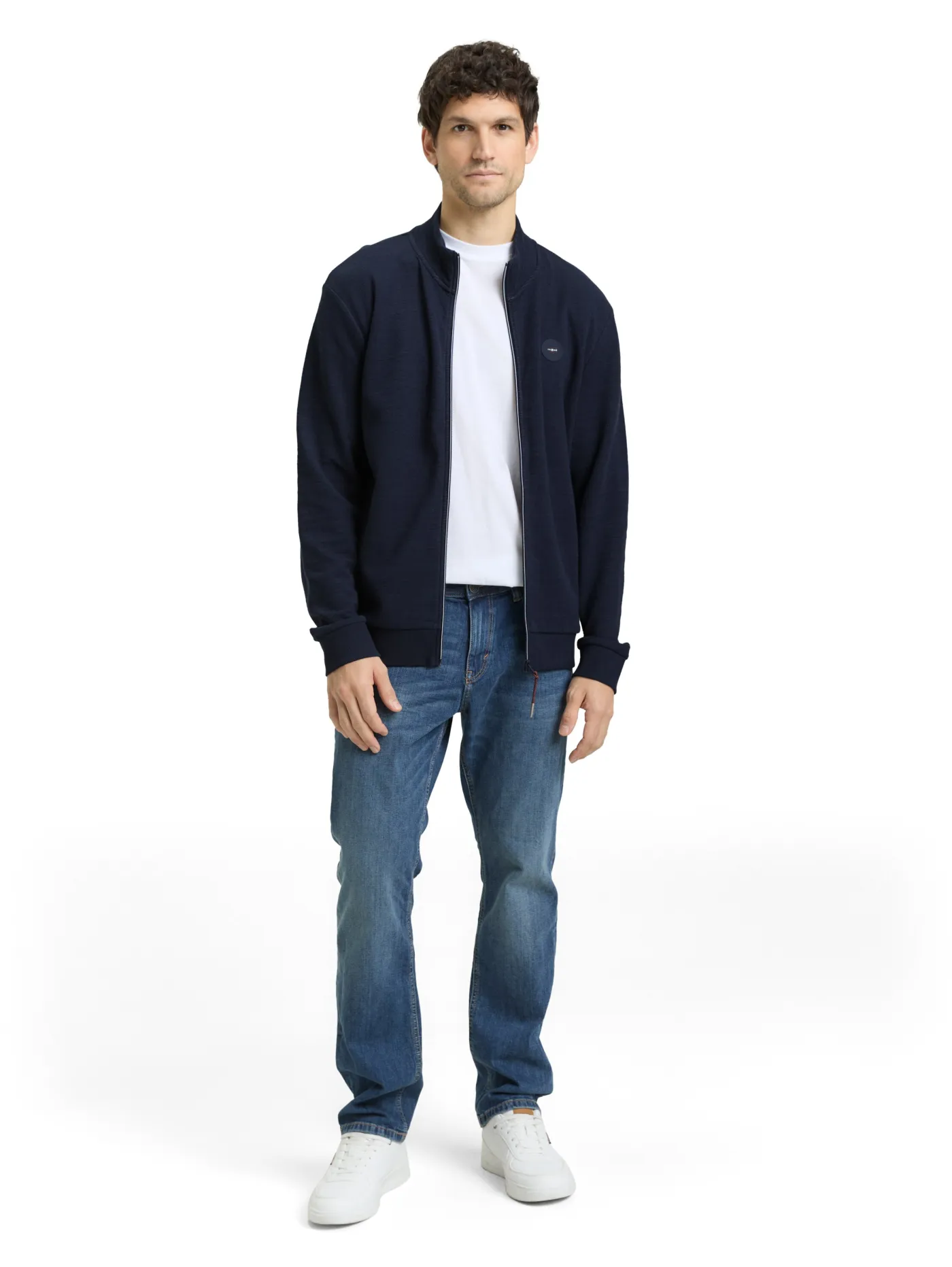 Sweatjacke mit Logo-Badge