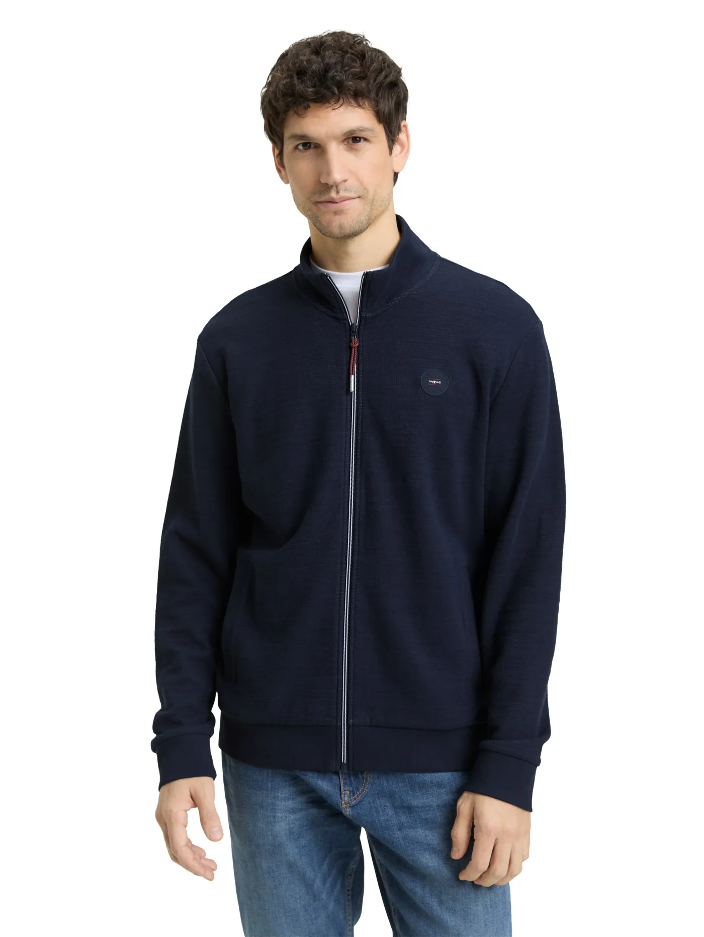Sweatjacke mit Logo-Badge