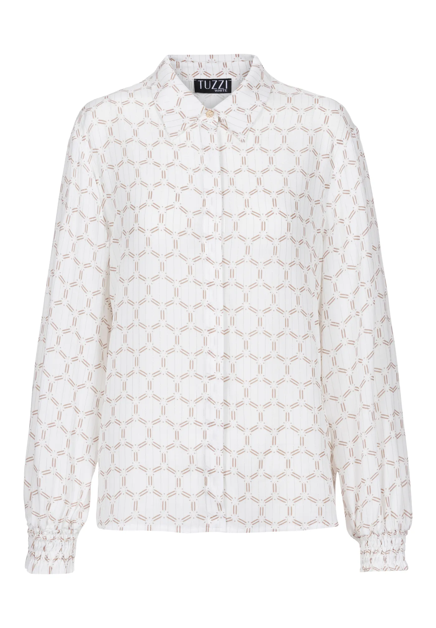Bluse WHITE mit elastischem Bund