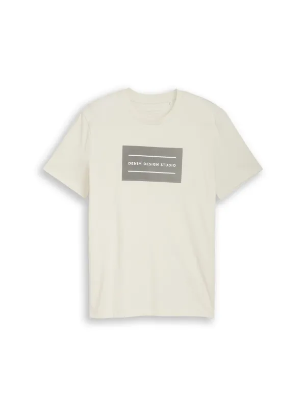 Basic T-Shirt mit Logo-Print