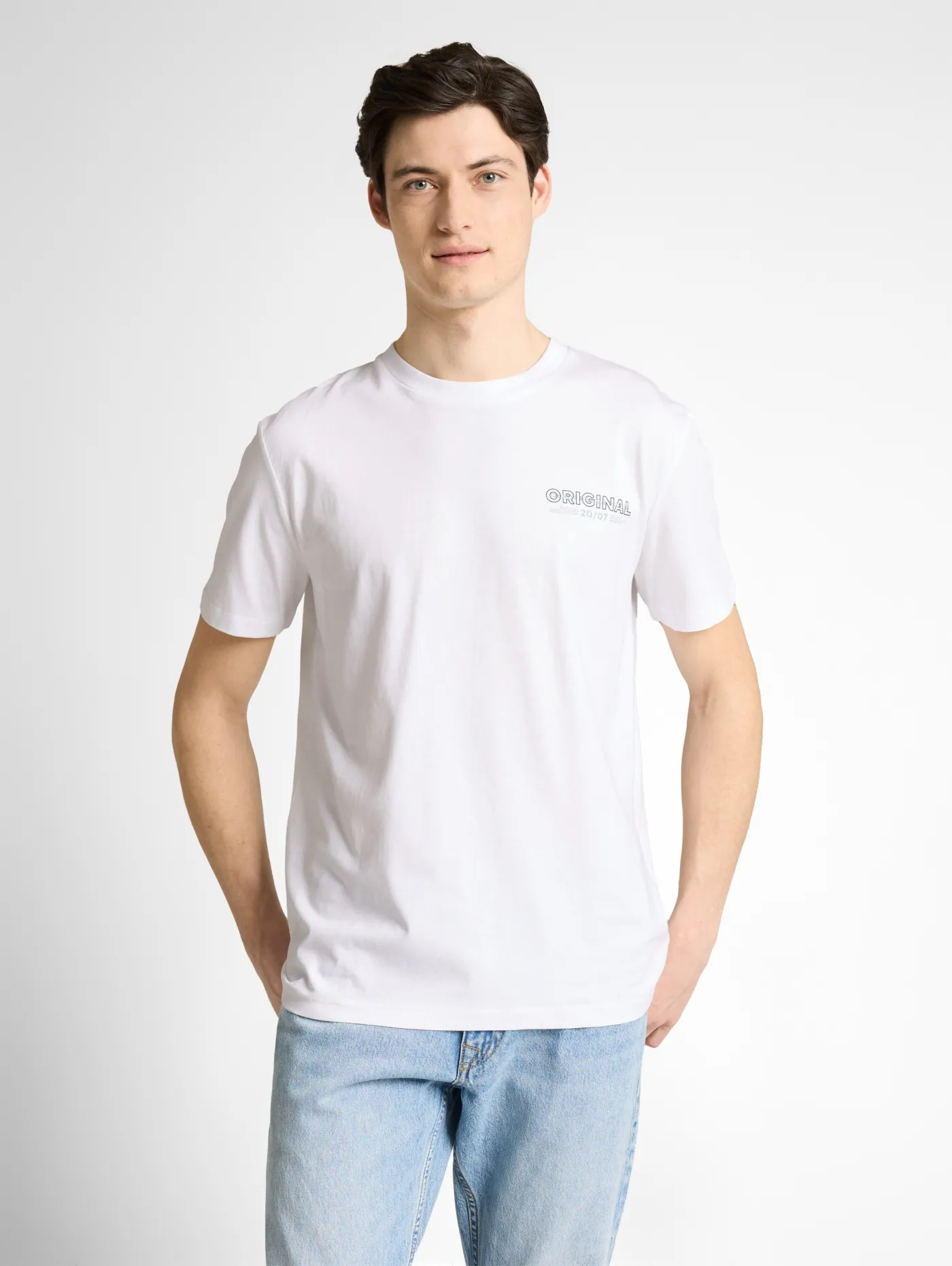 Basic T-Shirt mit Logo-Print