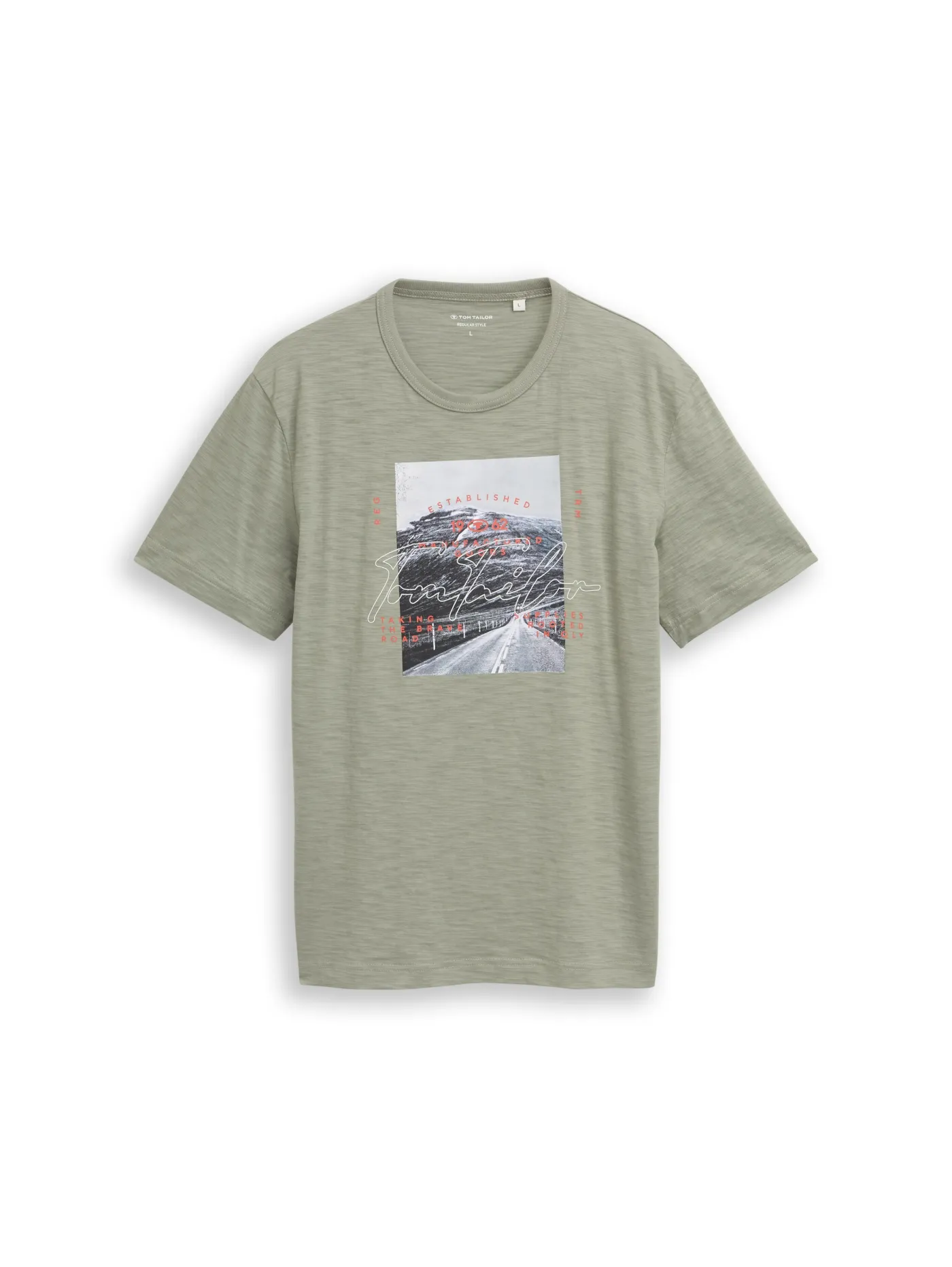 T-Shirt in Melange-Optik mit Fotoprint