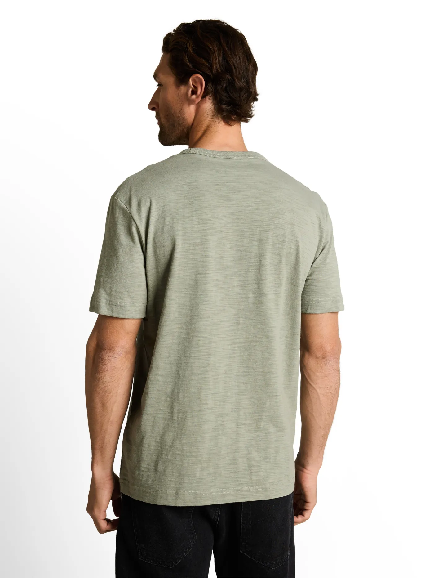 T-Shirt in Melange-Optik mit Fotoprint