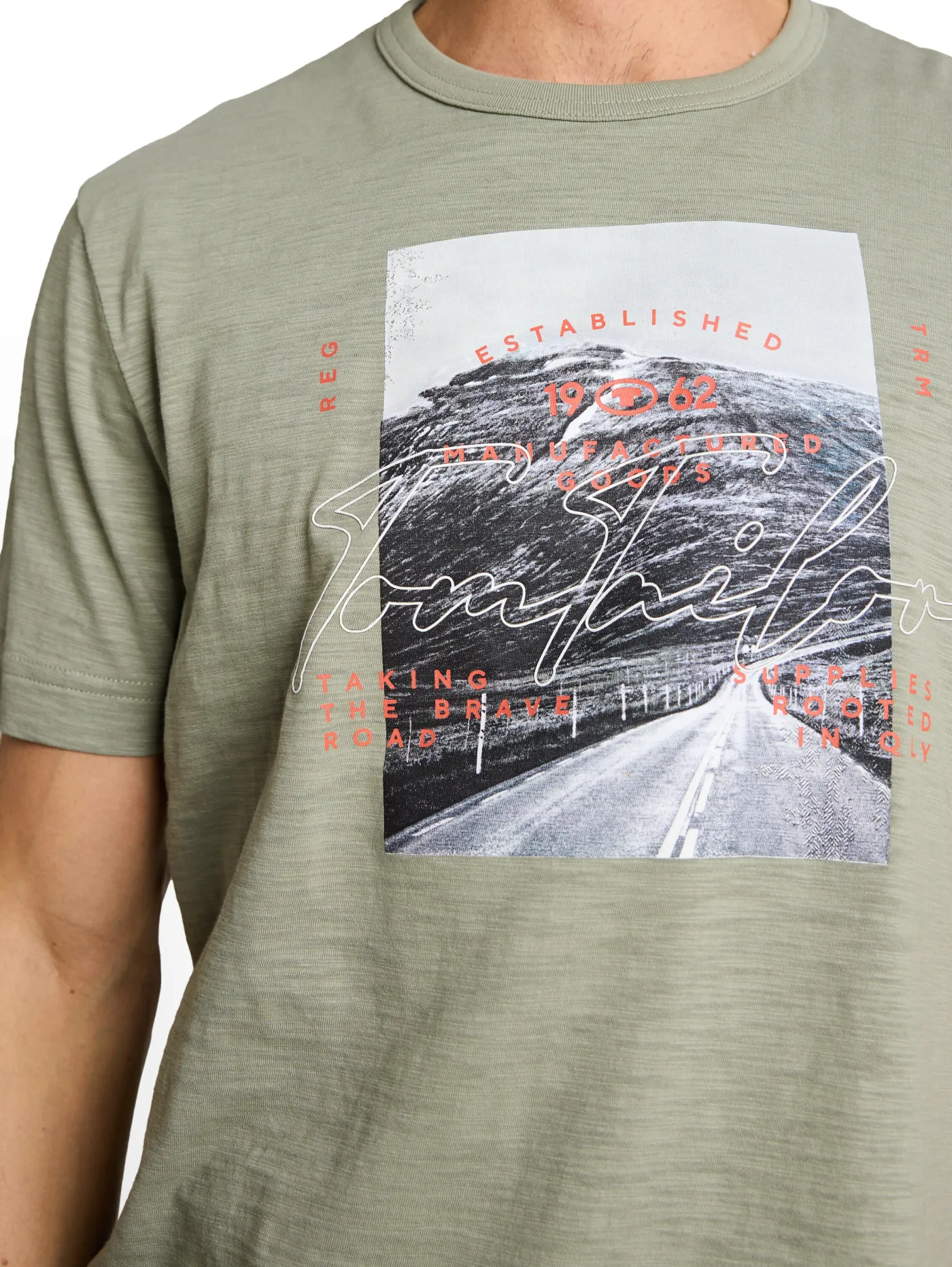 T-Shirt in Melange-Optik mit Fotoprint