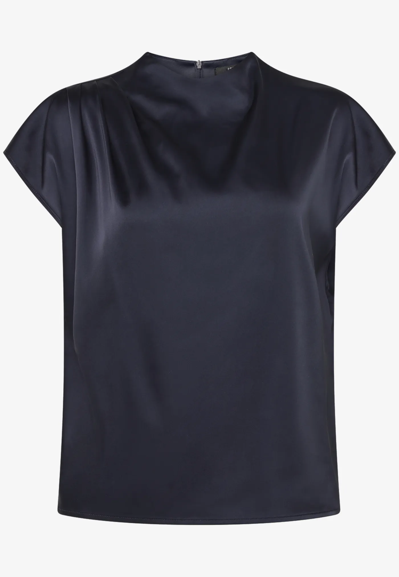 Satinbluse  mit Stehkragen