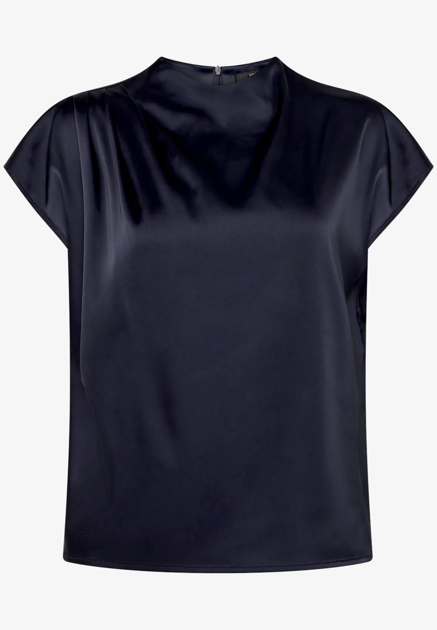 Satinbluse  mit Stehkragen