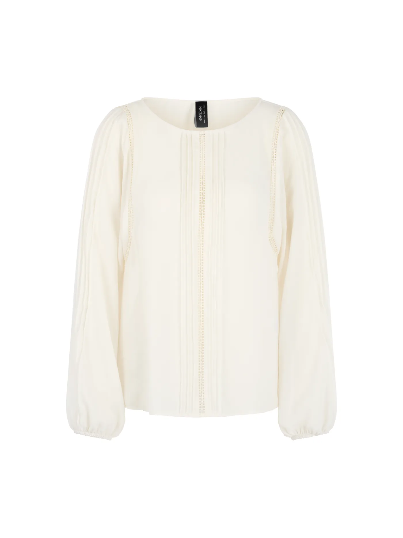 Bluse mit Spitze und Biesen