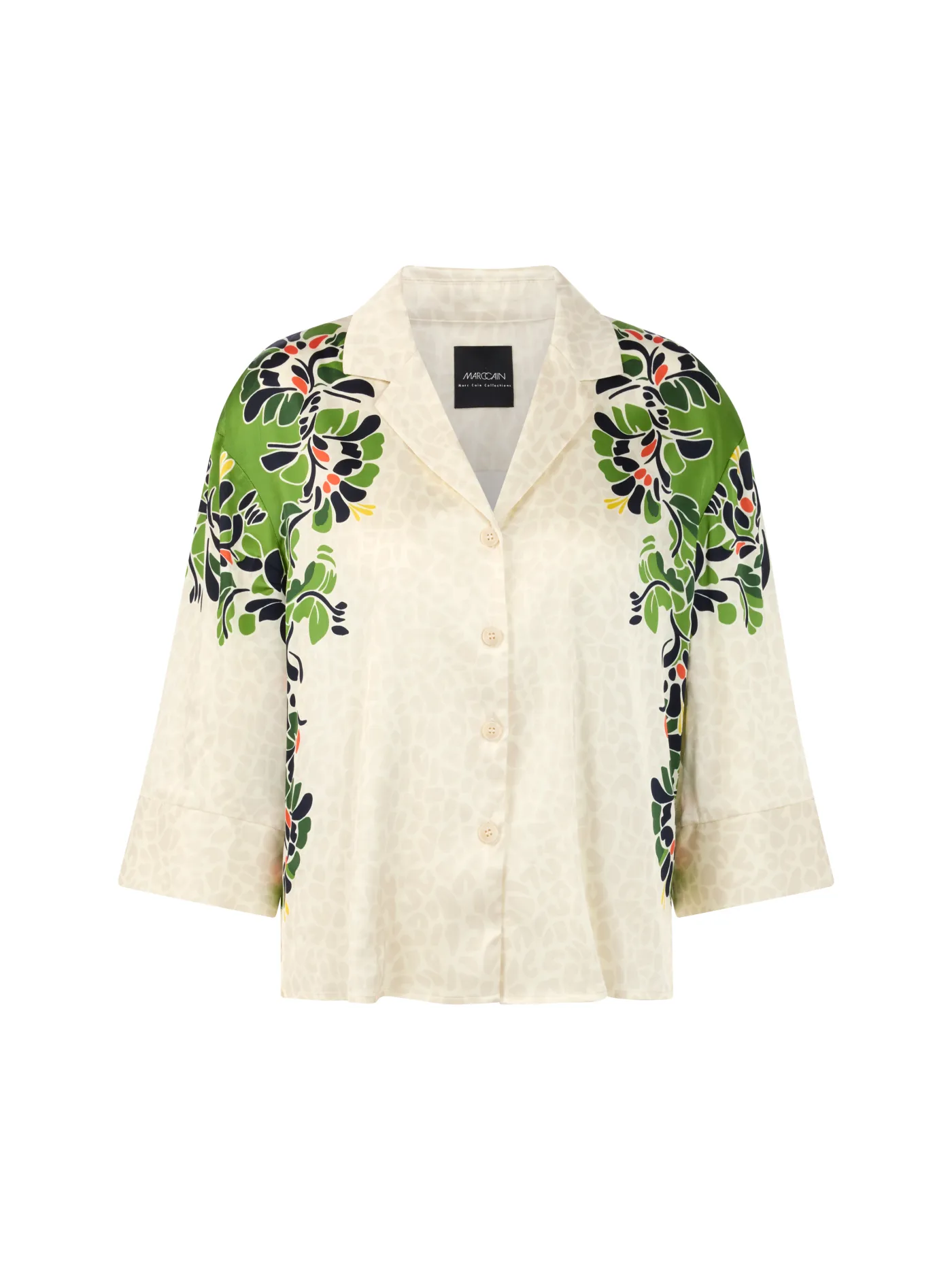 Bluse mit Leo-Hibiskus-Print