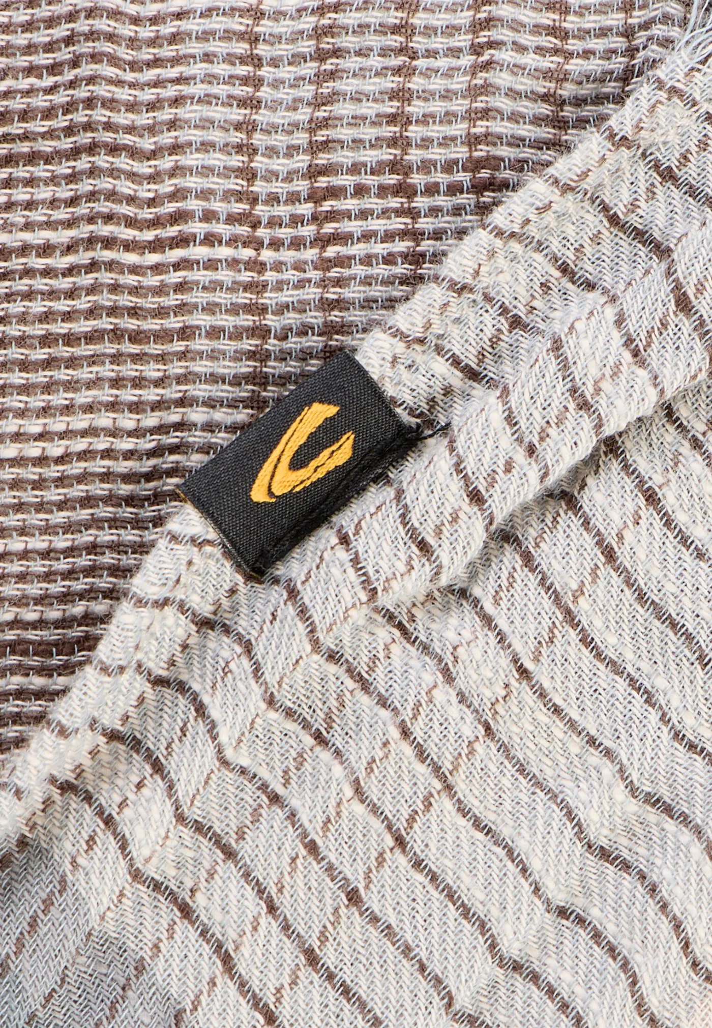 Multicolour Webschal aus Baumwoll-Twill