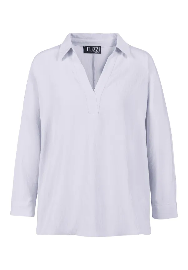 Bluse WHITE mit Manschetten