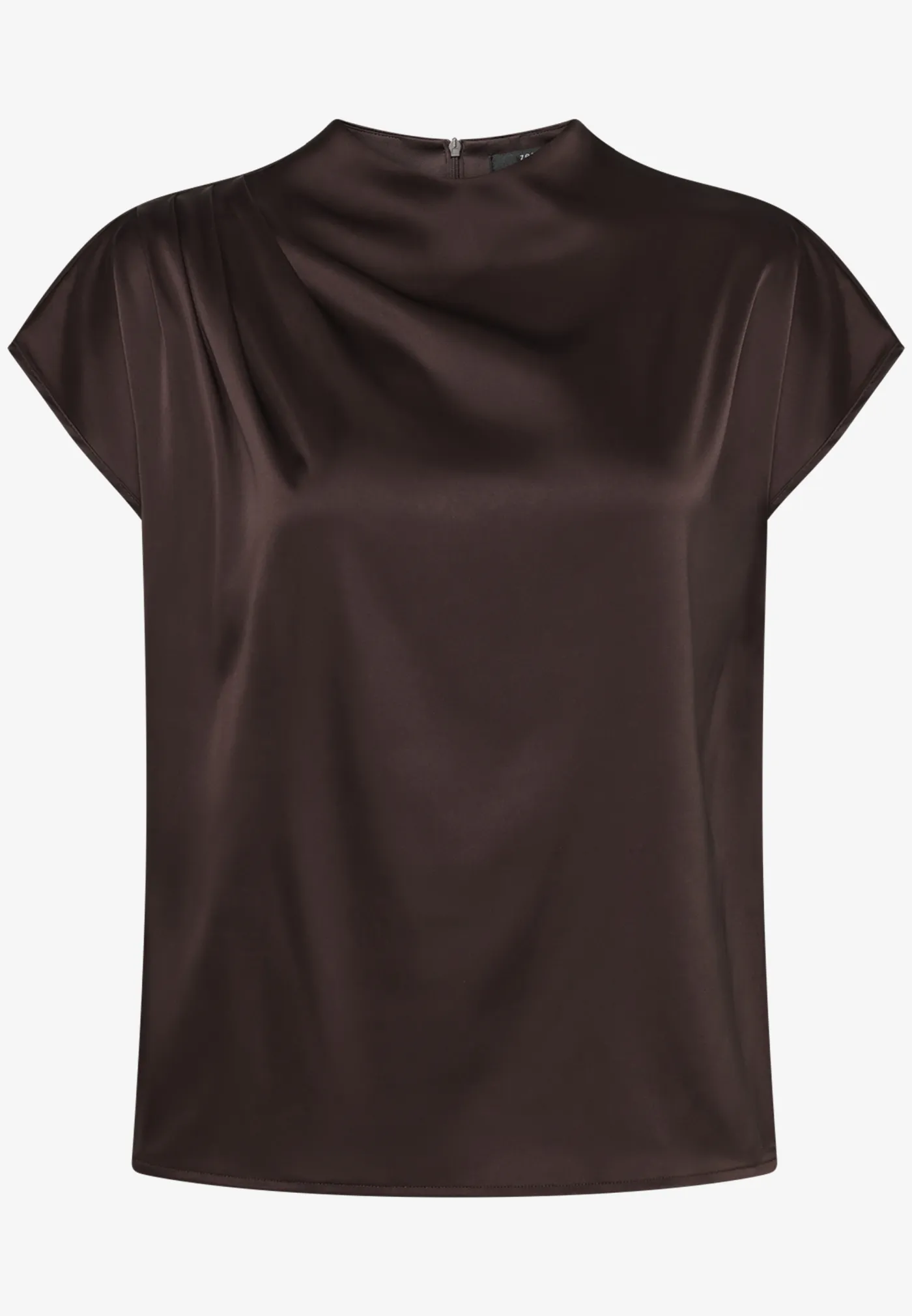 Satin-Bluse mit Kragen