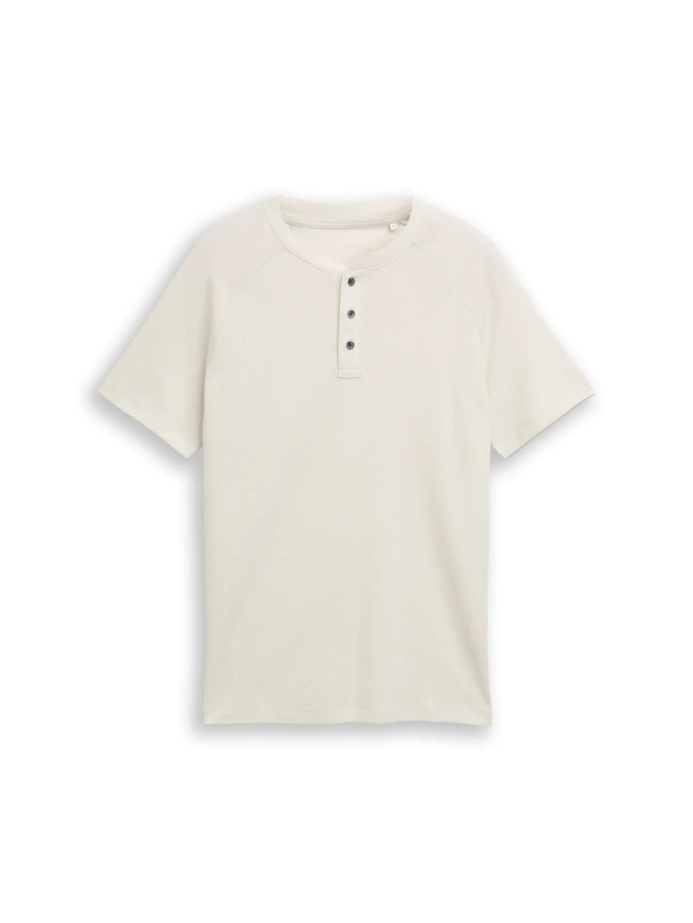 Henley T-Shirt mit Waffelstruktur