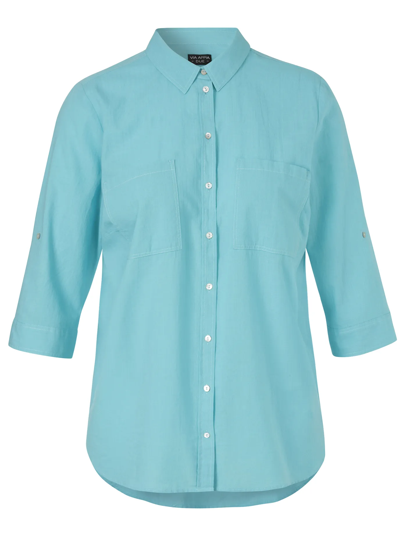 Bluse Hemdkragen 3/4 Arm