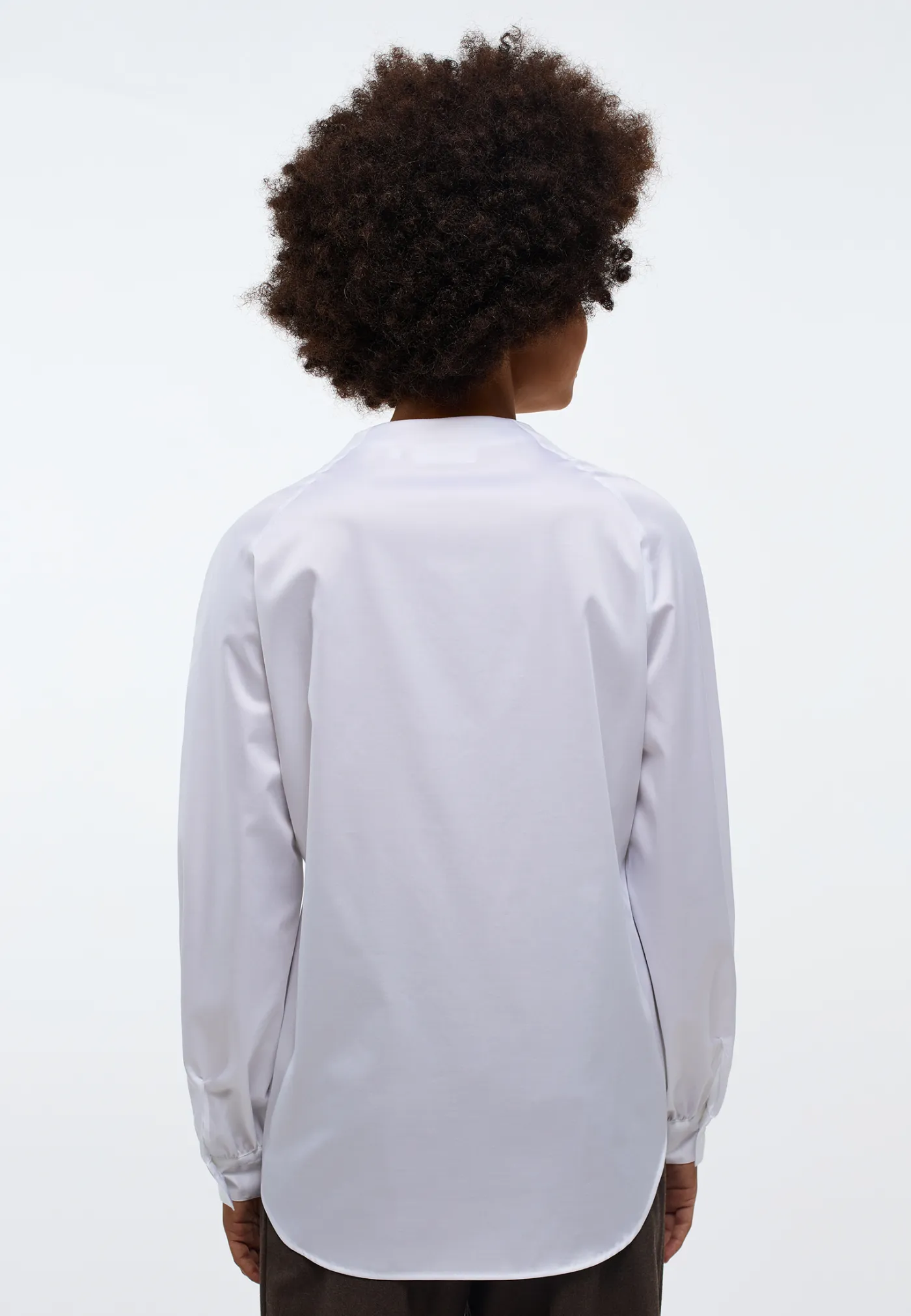 Satin Shirt Bluse Satingewebe Langarm