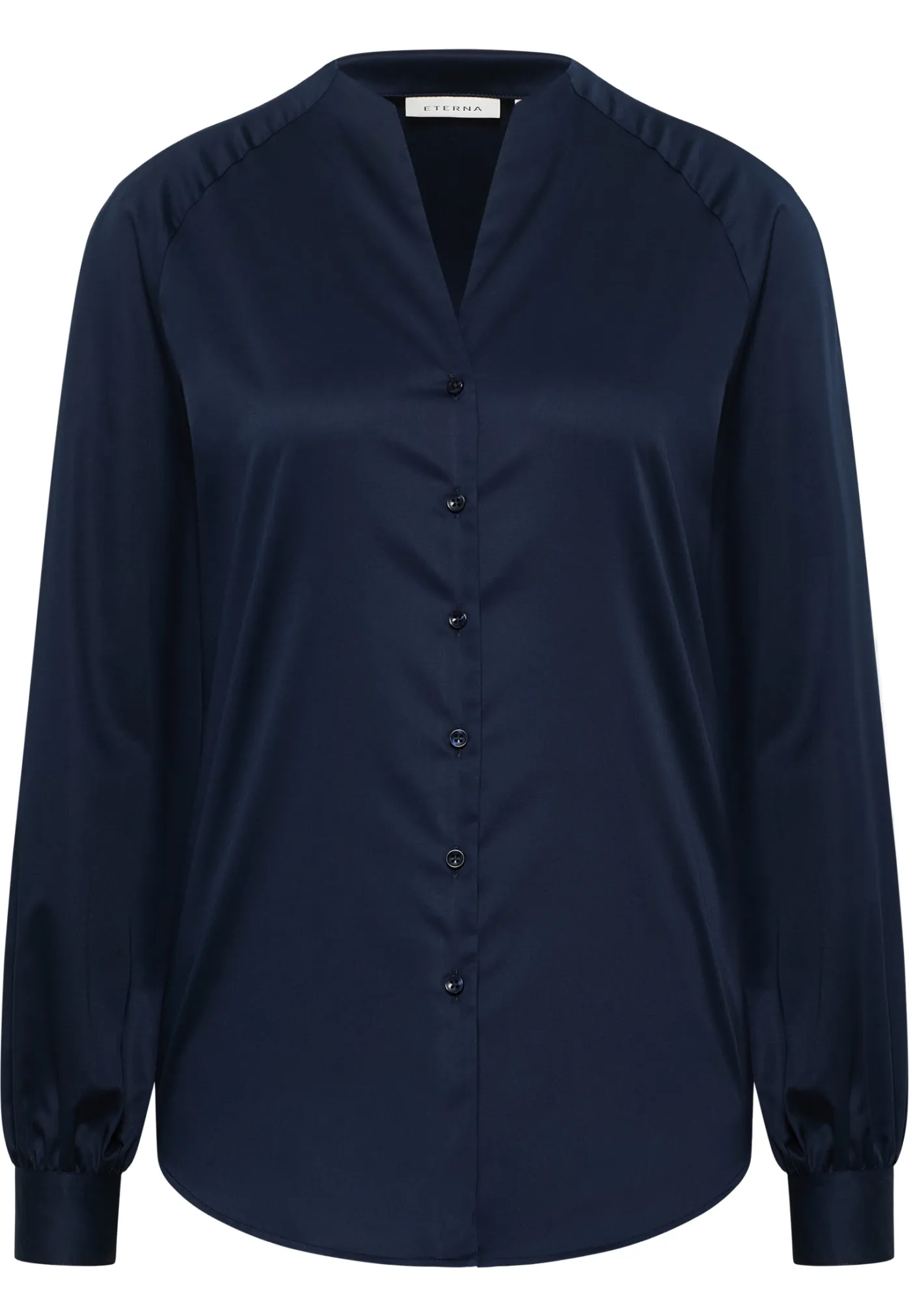 Satin Shirt Bluse Satingewebe Langarm