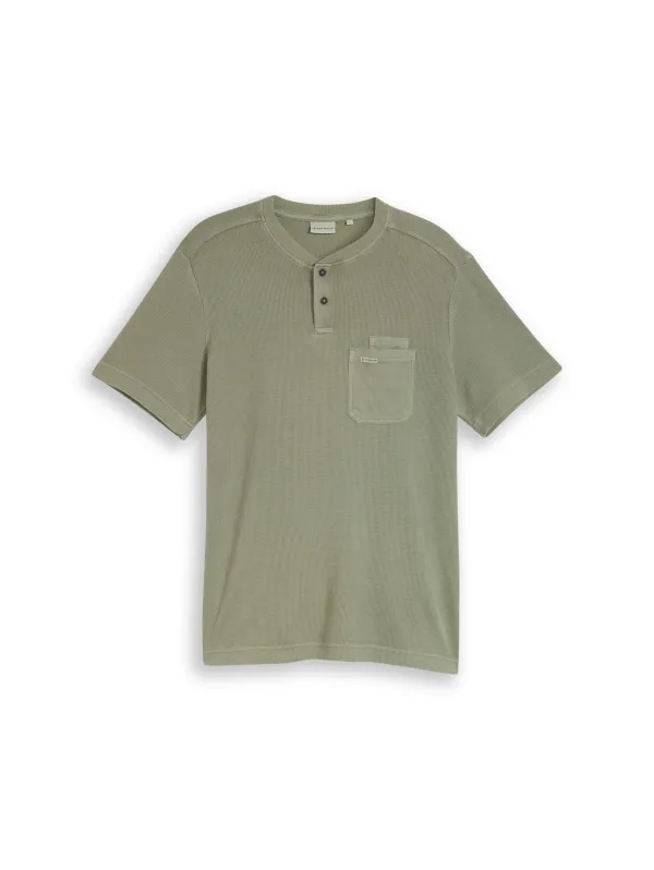 Henley T-Shirt mit Brusttasche