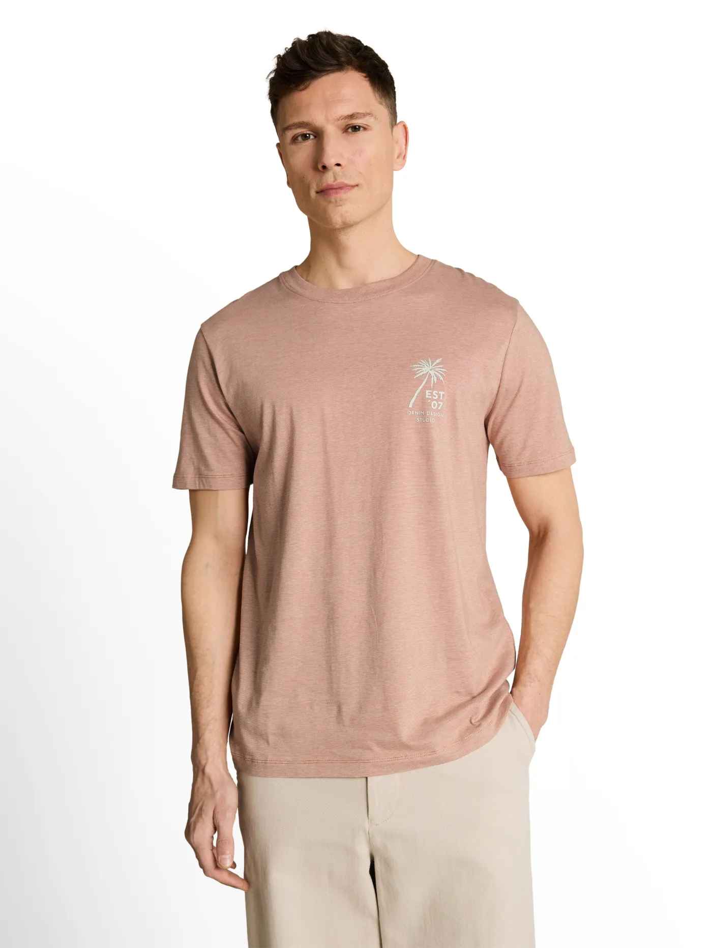 T-Shirt mit Palmenprint