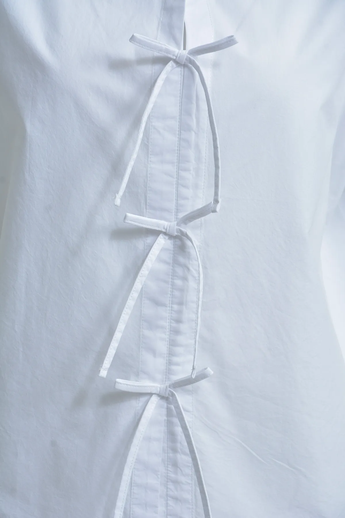 Solid Blouse with Bows