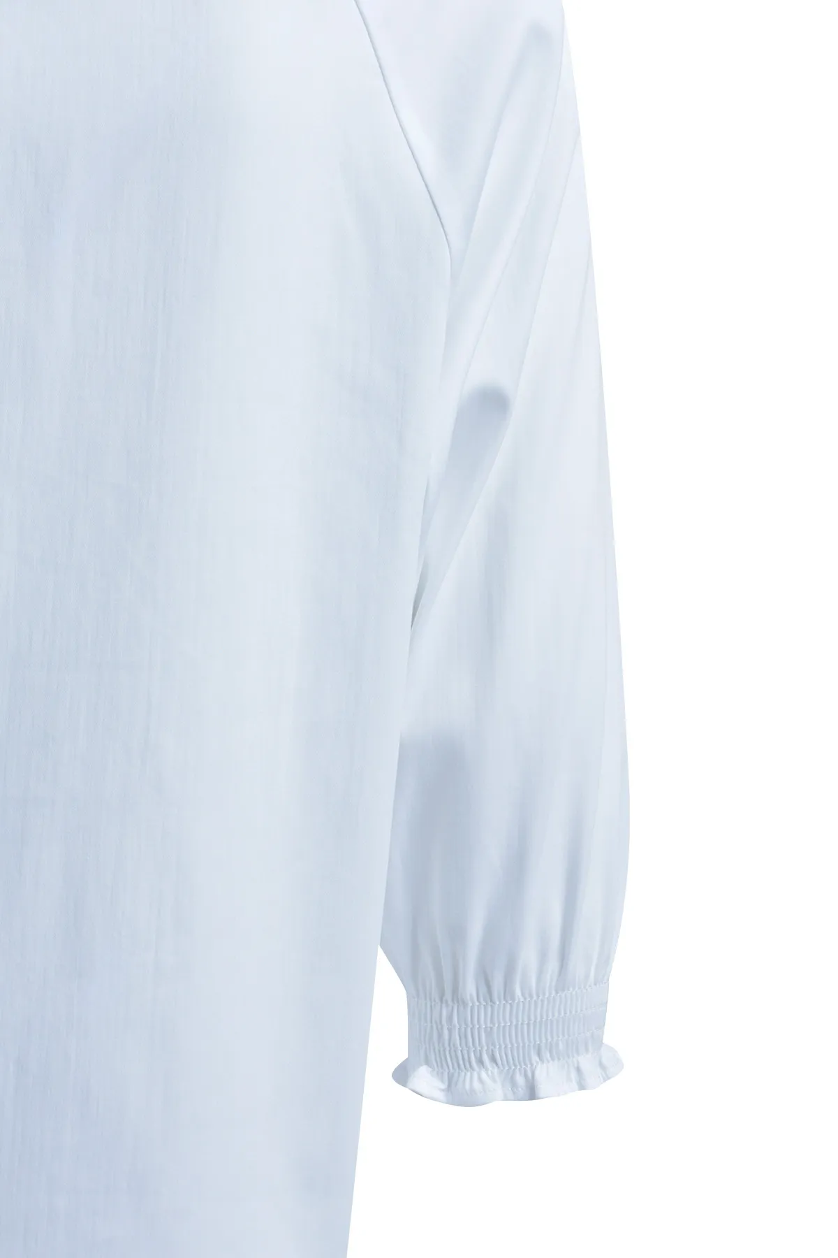 Solid V-neck Raglan Blouse