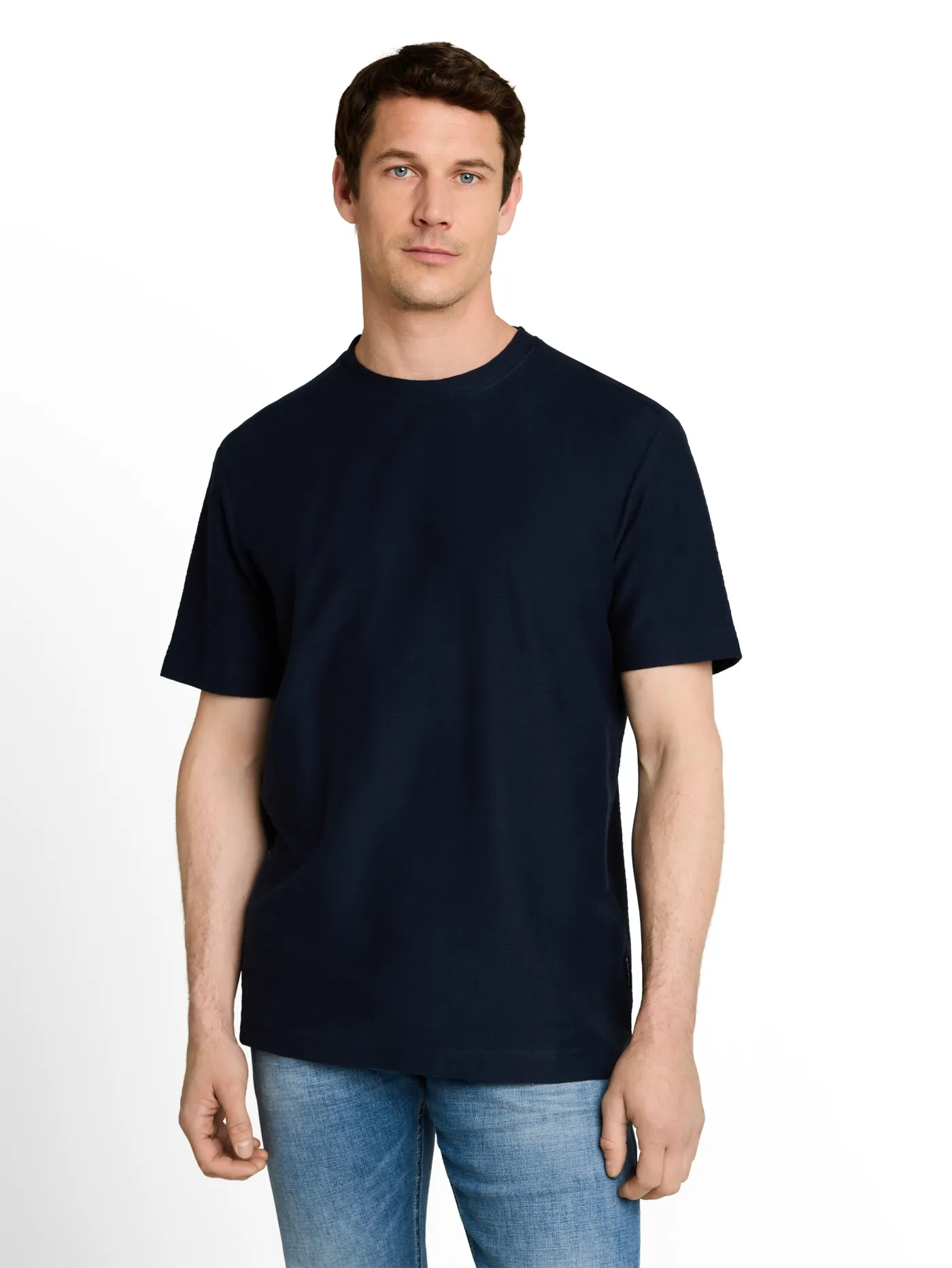 T-Shirt mit Ottoman-Struktur