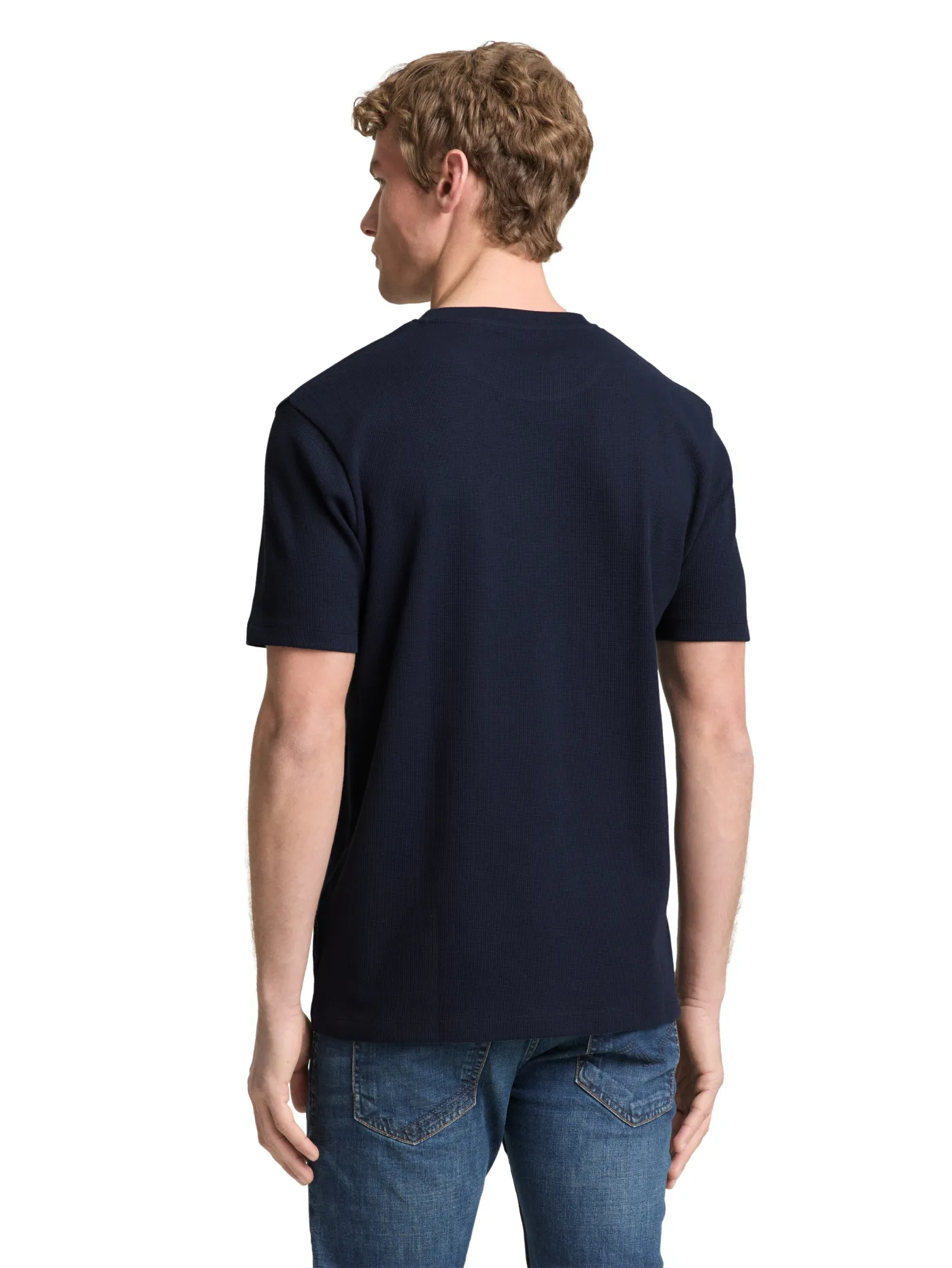 T-Shirt mit Waffelstruktur