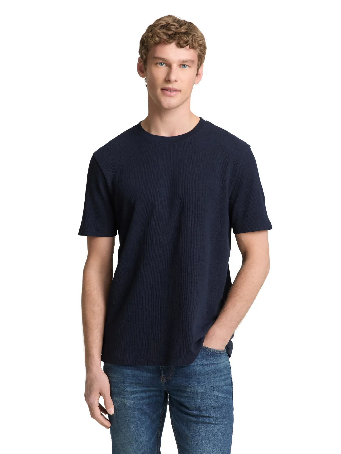 T-Shirt mit Waffelstruktur