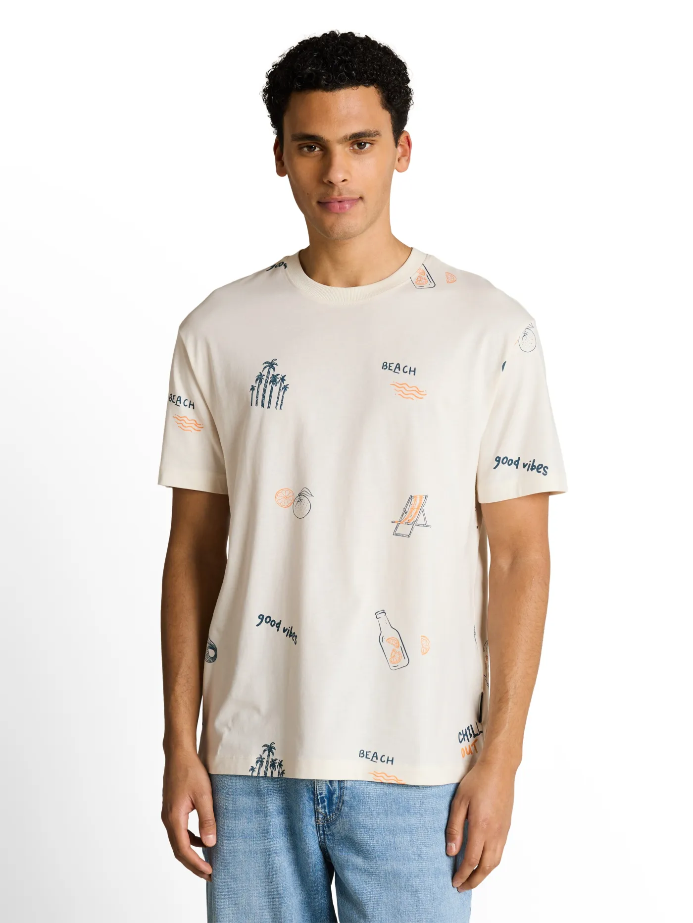 Relaxed Fit T-Shirt mit Allover-Print