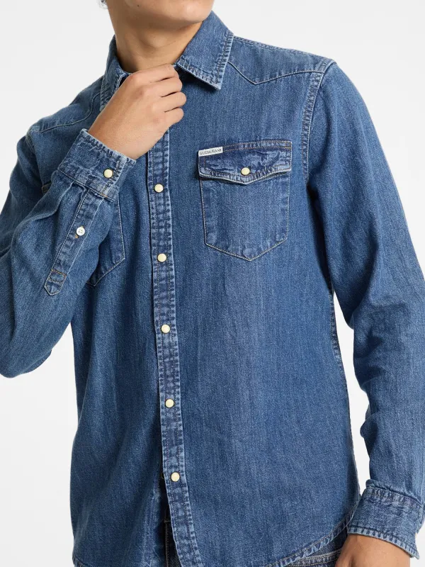GJ SLIM LS DENIM SHIRT