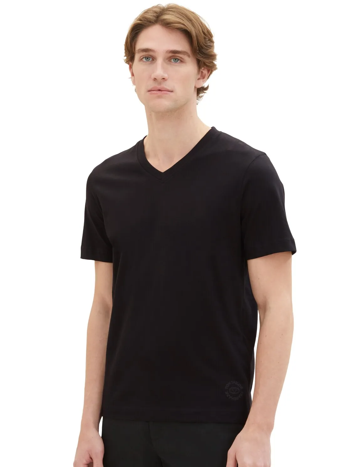 Basic T-Shirt im 2er-Pack mit V-Ausschnitt