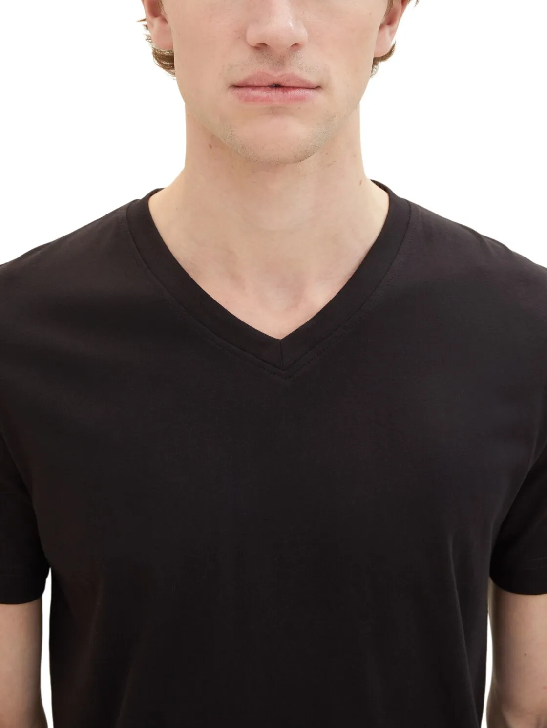 Basic T-Shirt im 2er-Pack mit V-Ausschnitt
