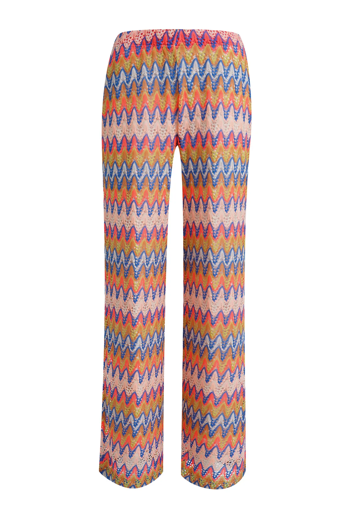 Multicolored Crochet Jersey Pants