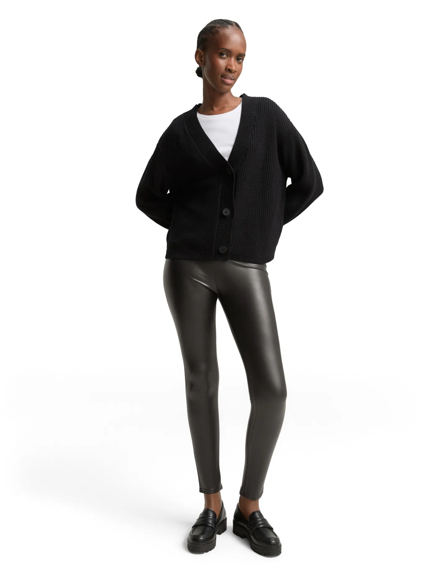 Leggings in Lederoptik