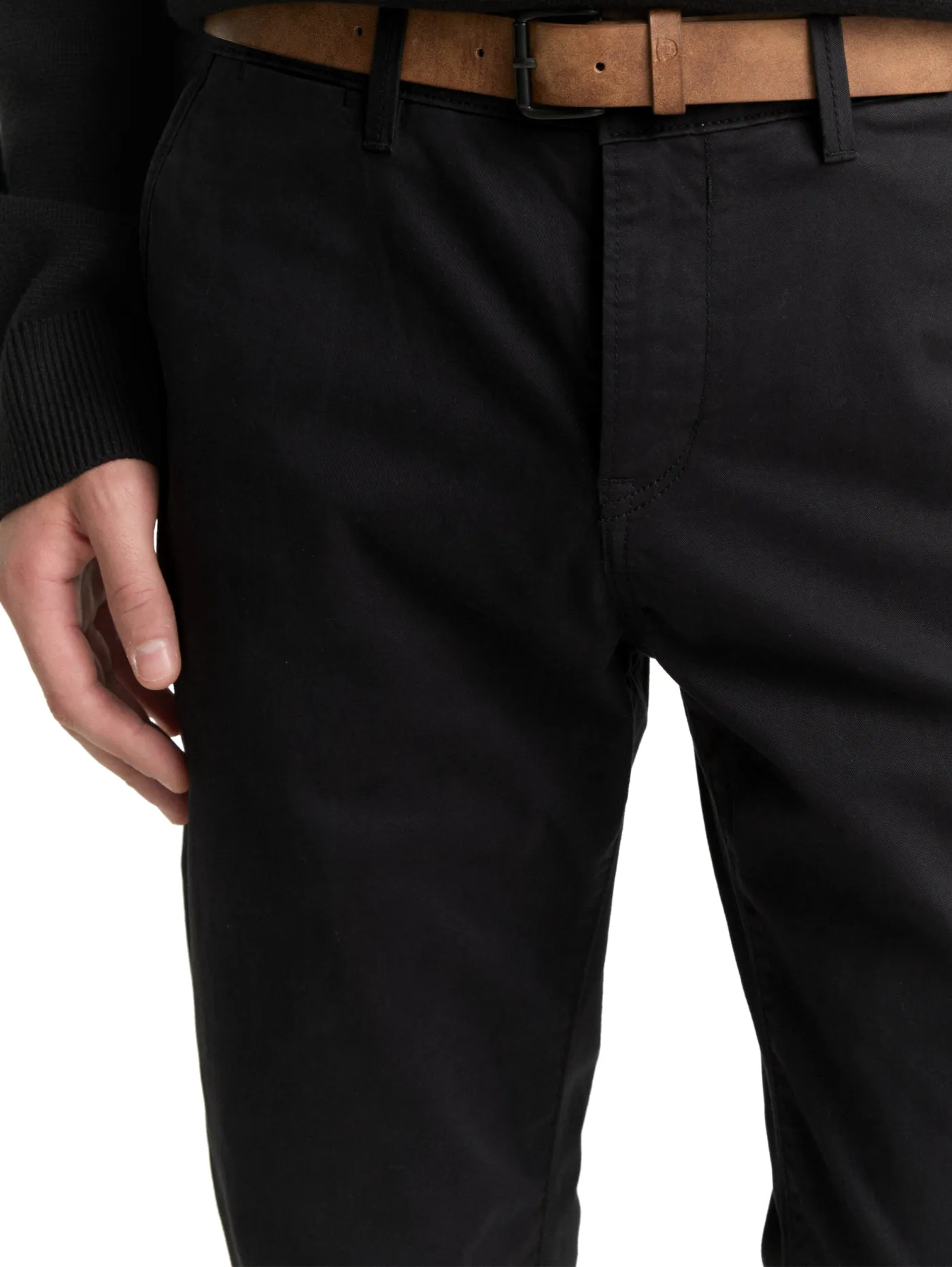 Slim Fit Chino Hose mit Gürtel
