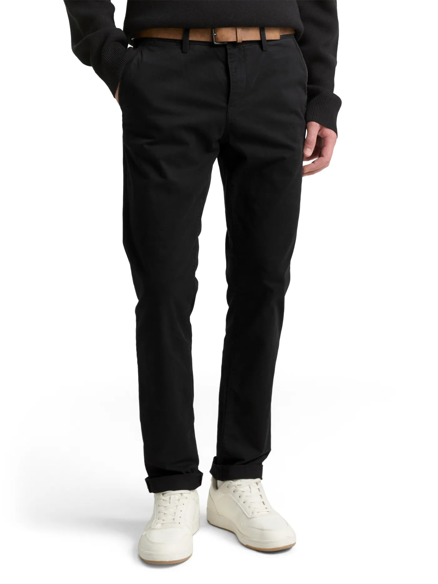 Slim Fit Chino Hose mit Gürtel