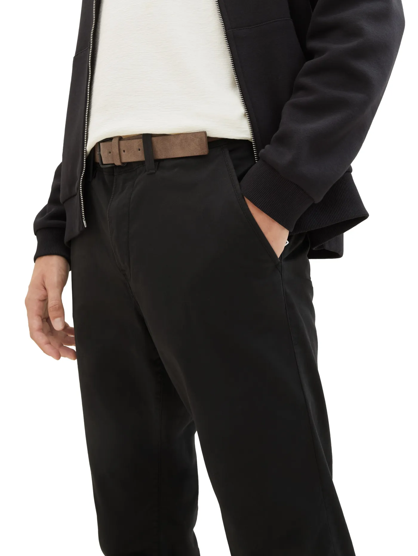 Slim Fit Chino Hose mit Gürtel