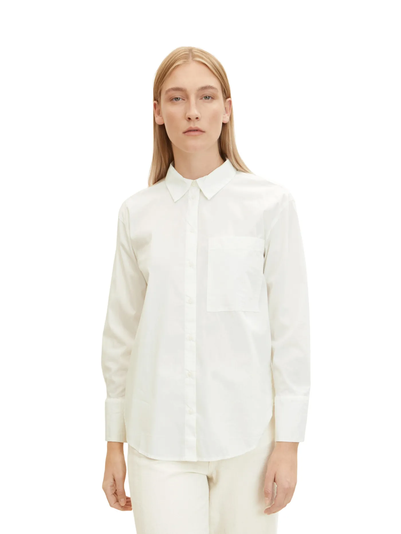 Loose Fit Bluse mit Brusttasche